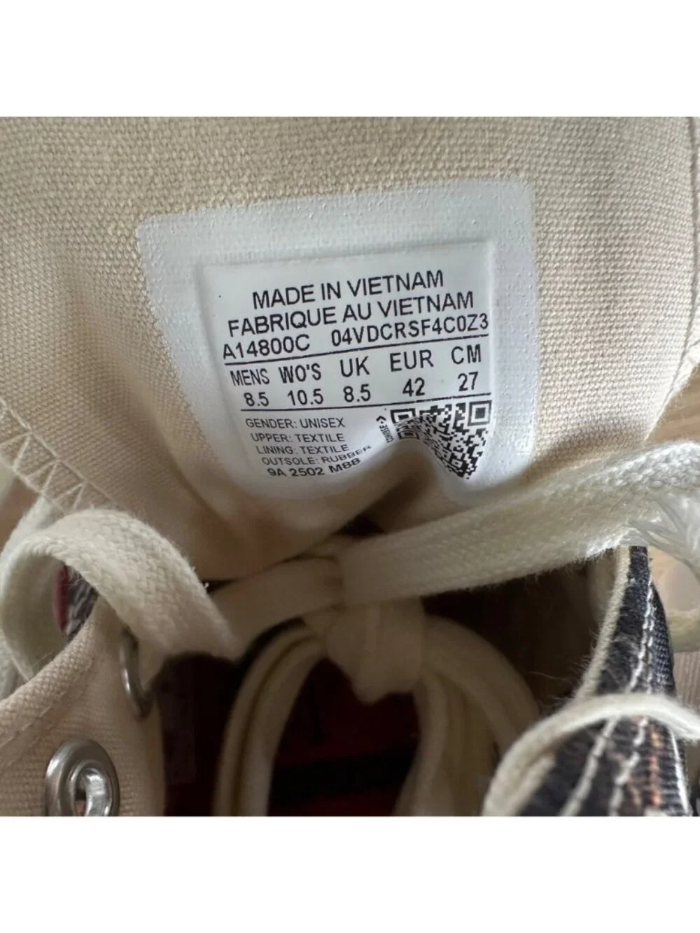 ⭐Converse x Isabel Marant Chuck 70 Hi Sz 8.5 Men Shoes Black Vanilla Ice A14800C - Picture 14 of 14